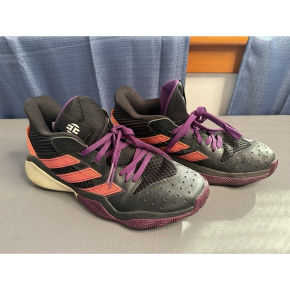 adidas Shoes - Adidas Harden Stepback Mens Basketball Shoe Black Purple Coral EF9889 Sz 7.5